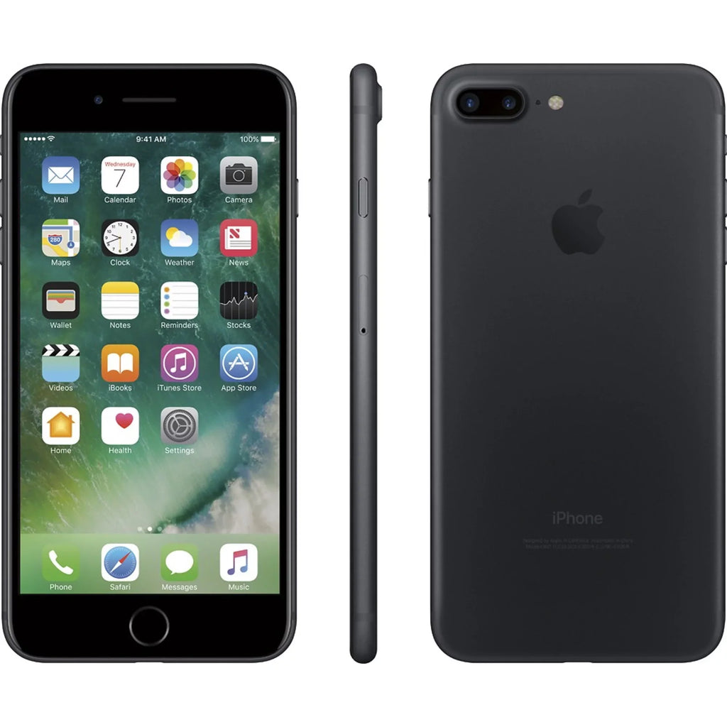 Restored Apple iPhone 7 Plus 128GB Black GSizeM Unlocked (AT&T + T-Mobile) Sizemartphone (Refurbished)