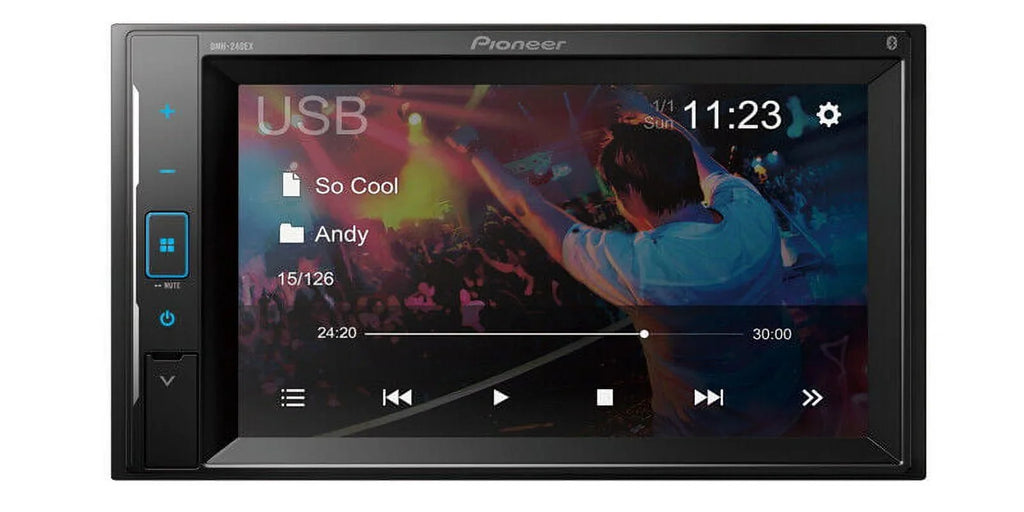 Pioneer DMH-240EX 6.2" Touchscreen Car Receiver + Rearview Backup Camera XX-20C Bundle