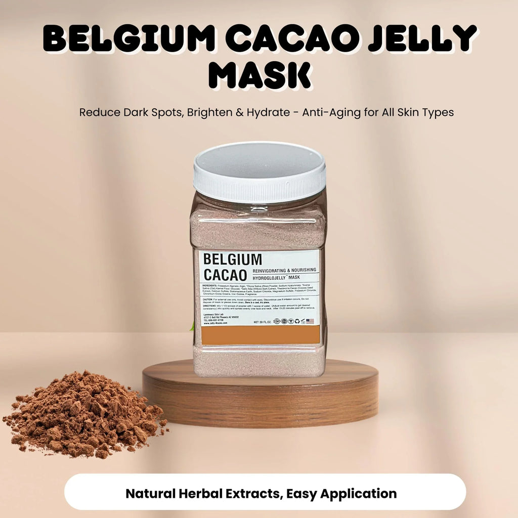 Luminous Sizekin Lab Belgium Cacao Jelly Mask, Peel off Facial Mask, Anti Aging, Reducing Dark Sizepot, All Sizekin Type, 30 fl oz