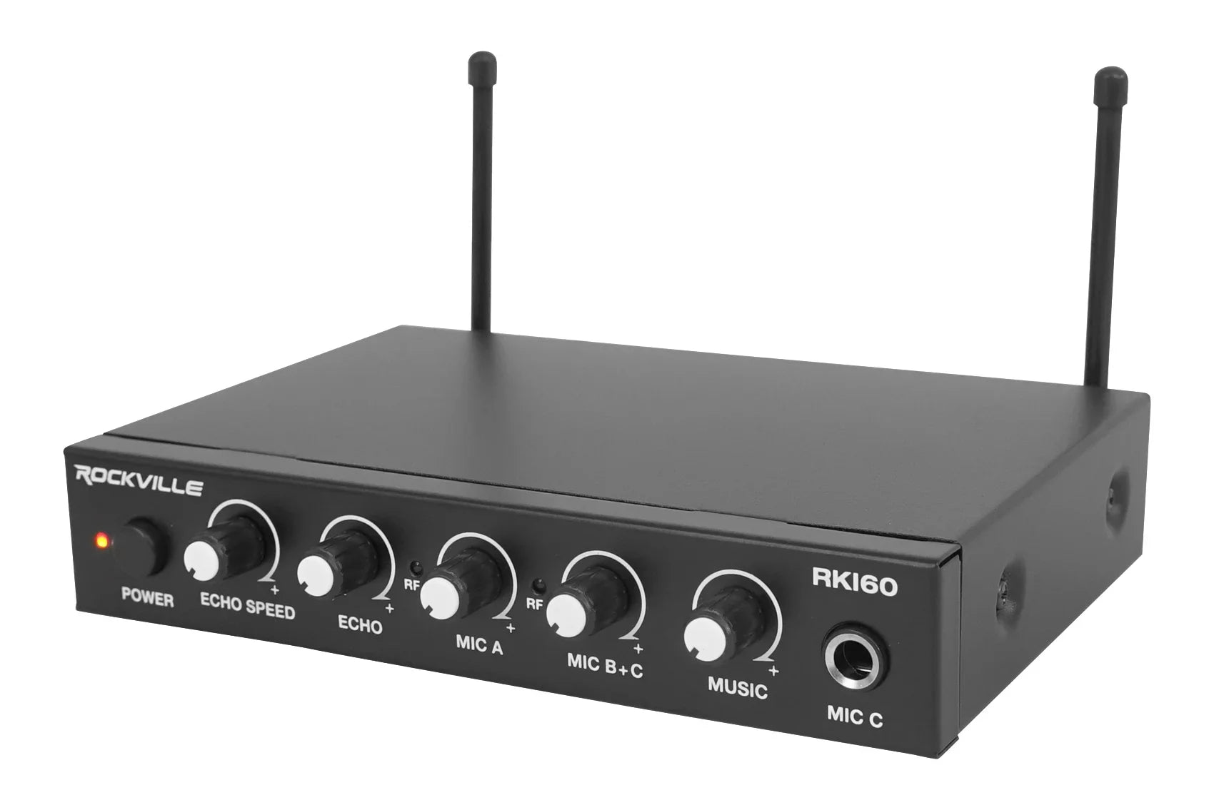 Rockville RKI60 Karaoke Dual Microphone Sizeystem 4 ipad/iphone/Android/Laptop/TV