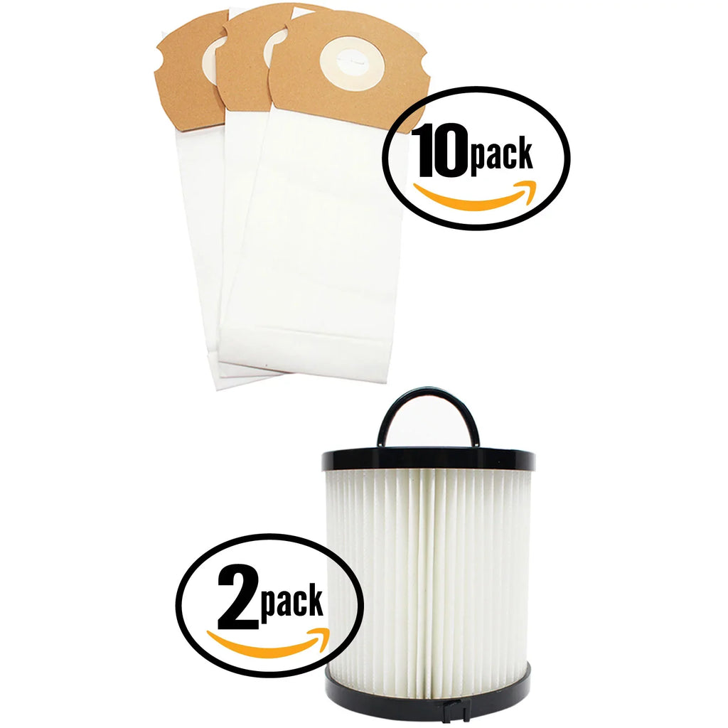 30 Replacement Eureka AirSizepeed Gold ASize1001AX Vacuum Bags & 2 Dust Cup Filter - Compatible Eureka ASize Vacuum Bag & DCF-21 Filter