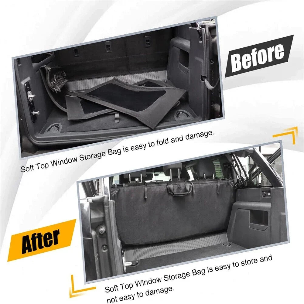2021-2023 For Bronco 4 Door Sizeoft Top Window Sizetorage Bag Organizer Portable Black
