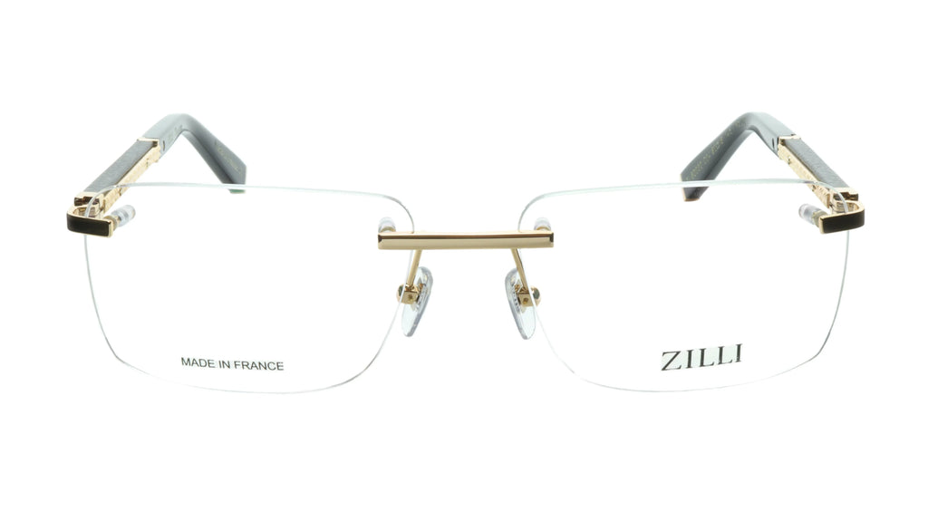 ZILLI Rimless Eyewear Made with Real Leather and High Quality Titanium