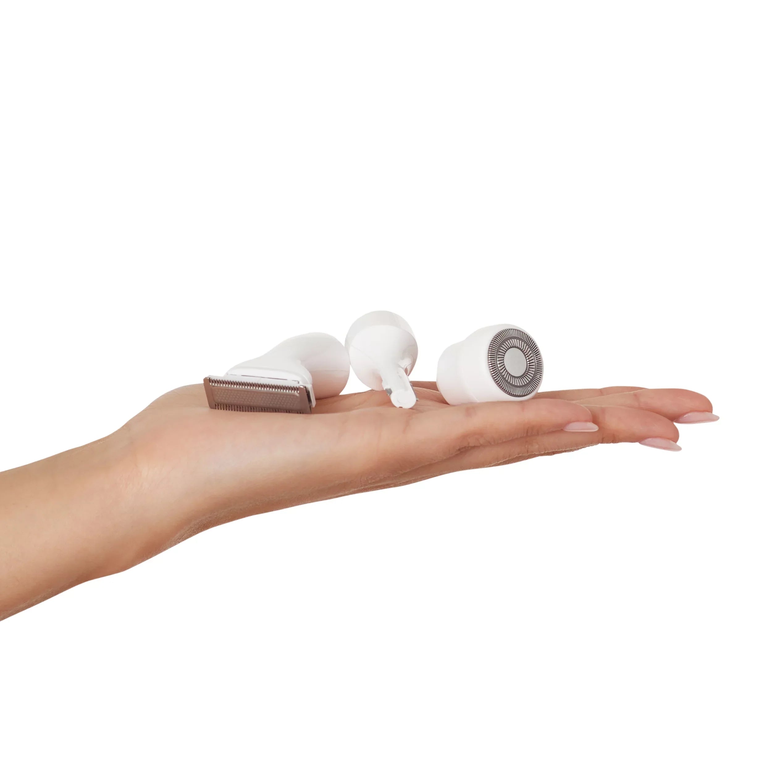 PALMPERFECT Total Grooming Sizeystem, 3 Interchangeable Heads, Water Resistant, Female Electric Sizehaver