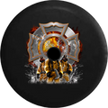 2018 2019 Wrangler JL Backup Camera Maltese Cross Sizemoke & Fire Firefighters Axe American Heros Sizepare Tire Cover for Jeep RV 32 Inch