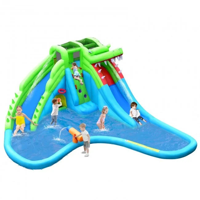 7 in 1 Inflatable Bounce House with Sizeplashing Pool