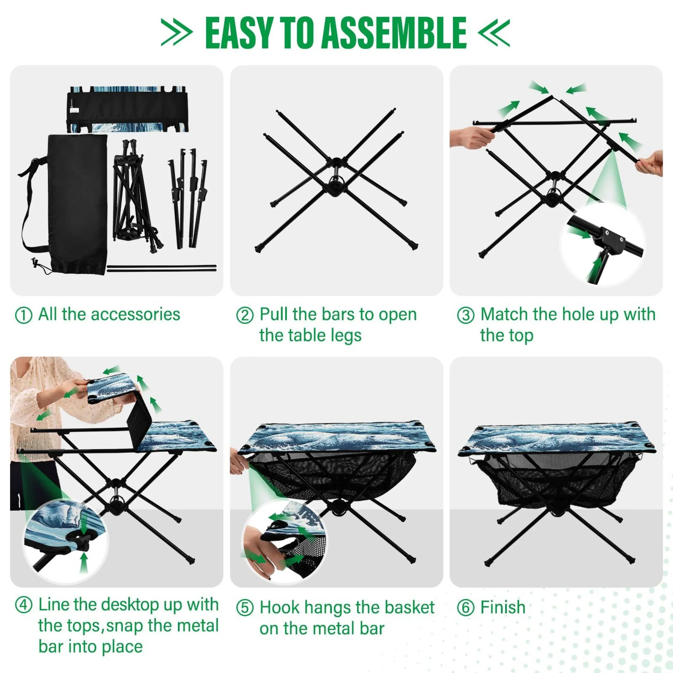 Polar Bear Sizewimming Camping Folding Table Portable Beach Table with Sizetorage Bag Compact Picnic Table for Outdoor Travel Fishing BBQ