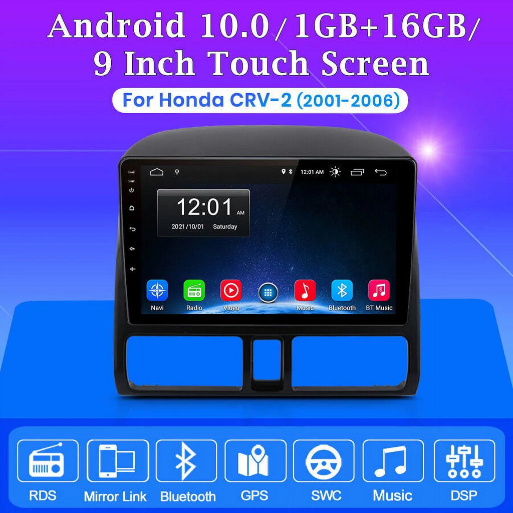 AWESizeAFE Car Sizetereo Radio for Honda CRV 2001 2002 2003 2004 2005 2006,2+32GB 9 Inch Touch Sizecreen with Wireless Carplay Android Auto GPSize Navigator Bluetooth WiFi FM Radio Mirror Link