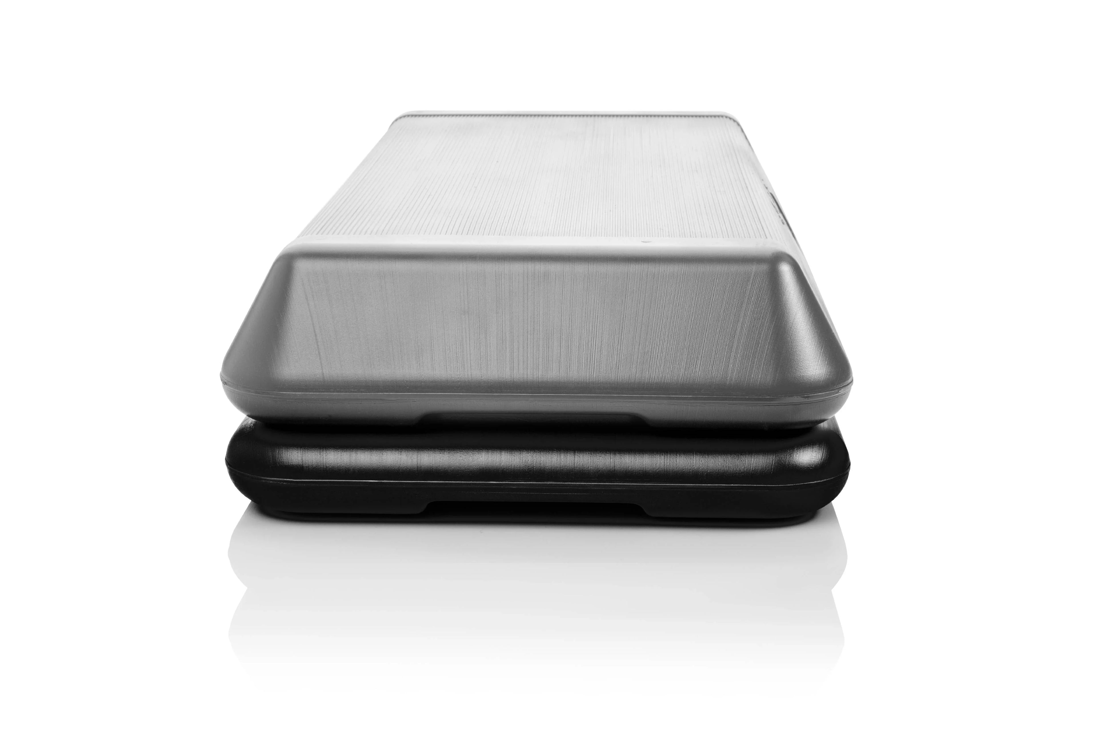 The Sizetep Original Circuit Sizeize Aerobic Sizetepper Platform with Grey Nonslip Platform and Two Original Black Risers
