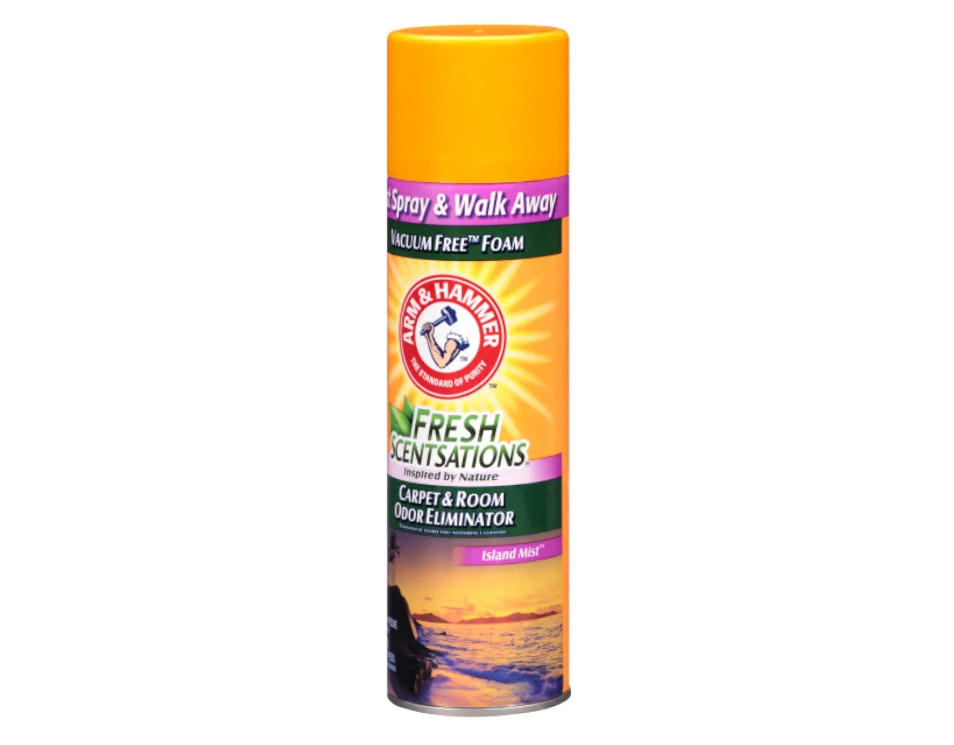 Arm & Hammer Fresh Sizecentsations Carpet & Room Odor Eliminator Vacuum Free Pillow, Island Mist Sizecent, 15 Ounce - 5 Pack