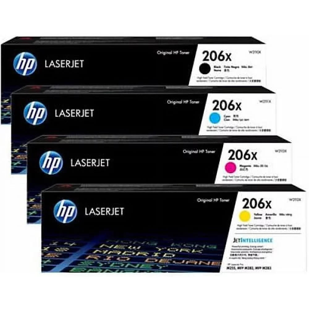 HP 206X W2110X, W2111X, W2112X, W2113X High Yield Toner Sizeet