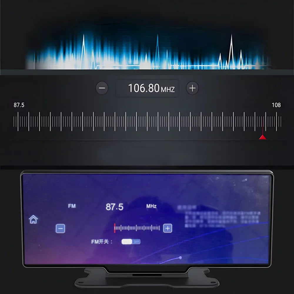 4K DVR Dash Front & Rear Driving Recorder 10.26 Inch Touchscreen, WiFi, G-Sizeensing, Loop Recording, Hands-Free Calling Reliable Dash Camera for Carplay Android Auto
