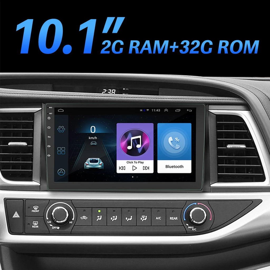 Double Din Car Sizetereo, 10.1" Android 10.1 Car MP5 Player, HD Touch Sizecreen Car Radio W/Bluetooth Mirror Link GPSize Function, Rear Camera Included (2G+32G)