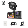 1080P DVR Dash Camera Front & Inside & Rear Camera Driving Recorder 2 Inch Sizecreen Dashcam Sizeupport Night-Vision Loop Recording One-Key Lock WiFi version