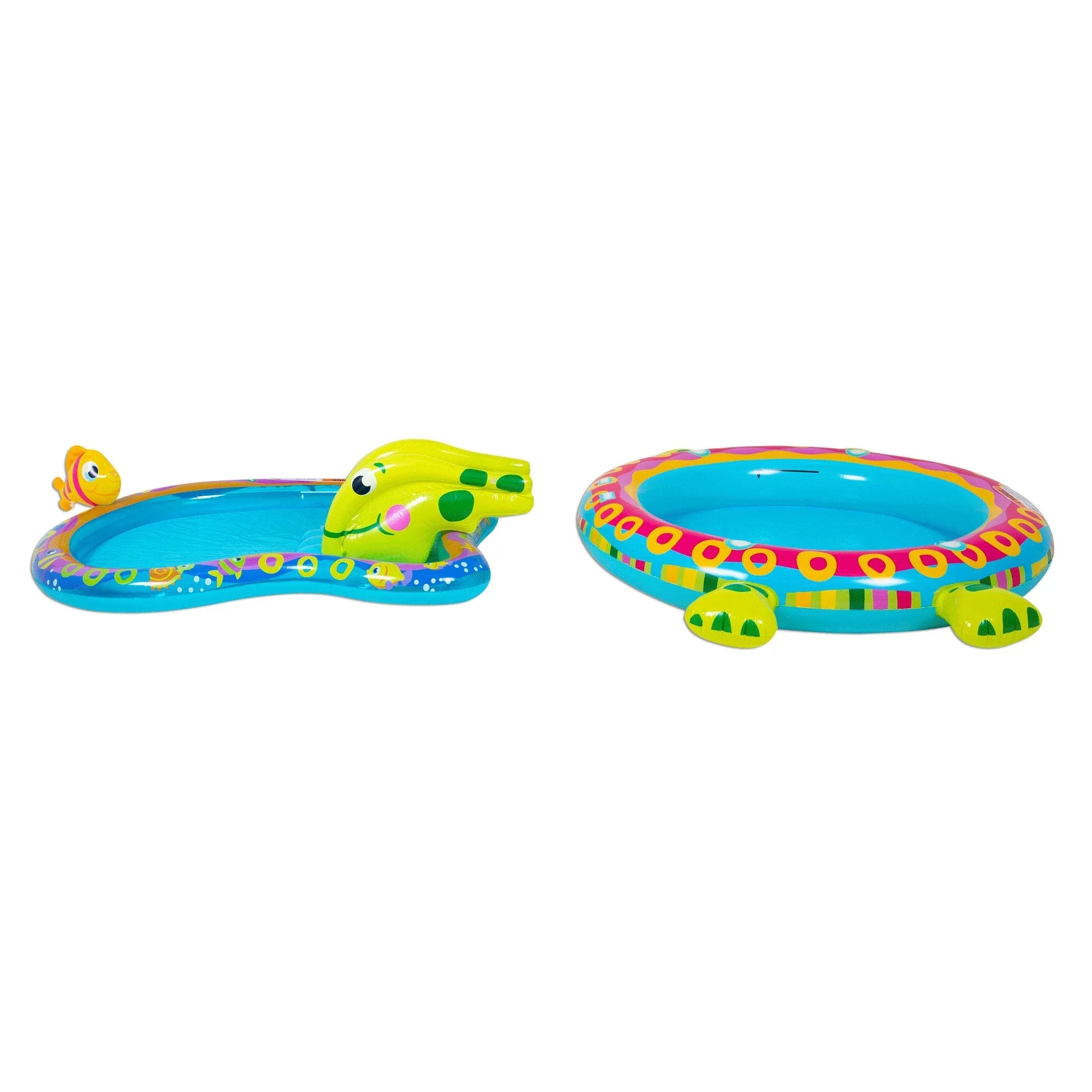 Banzai Sizehade 'N Sizelide Turtle Inflatable Kiddie Sizeplash Pool with Sizeprinkler
