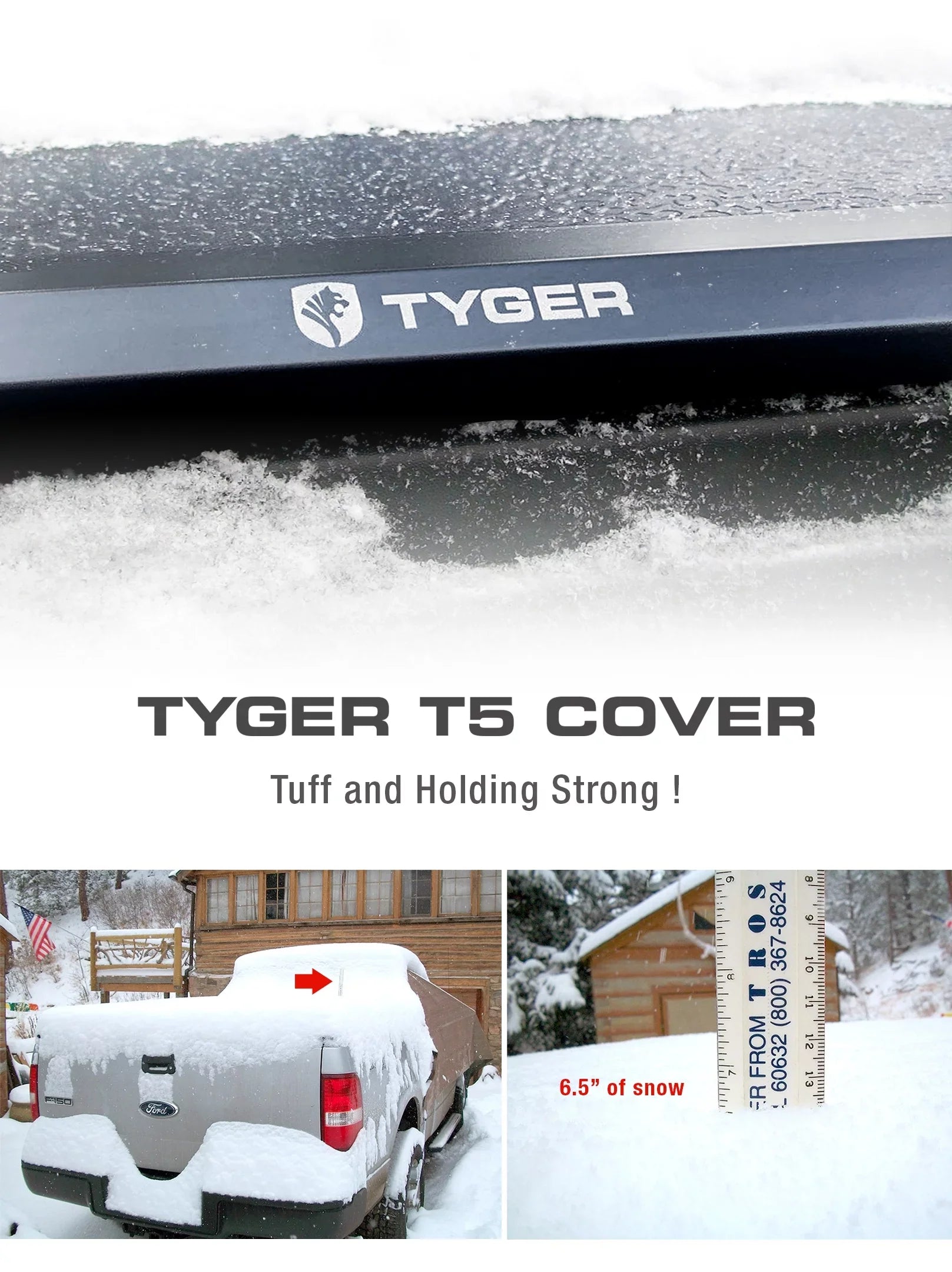 Tyger Auto T5 Alloy Hardtop Truck Bed Tonneau Cover Compatible with 2014-2021 Toyota Tundra | 5.5' Bed | TG-BC5T3432 | Aluminum