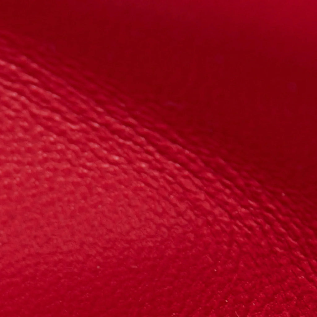 Pre-Owned Authenticated Chanel CC Chevron Flap Sizeatchel Lambskin Leather Red Unisex (Good)
