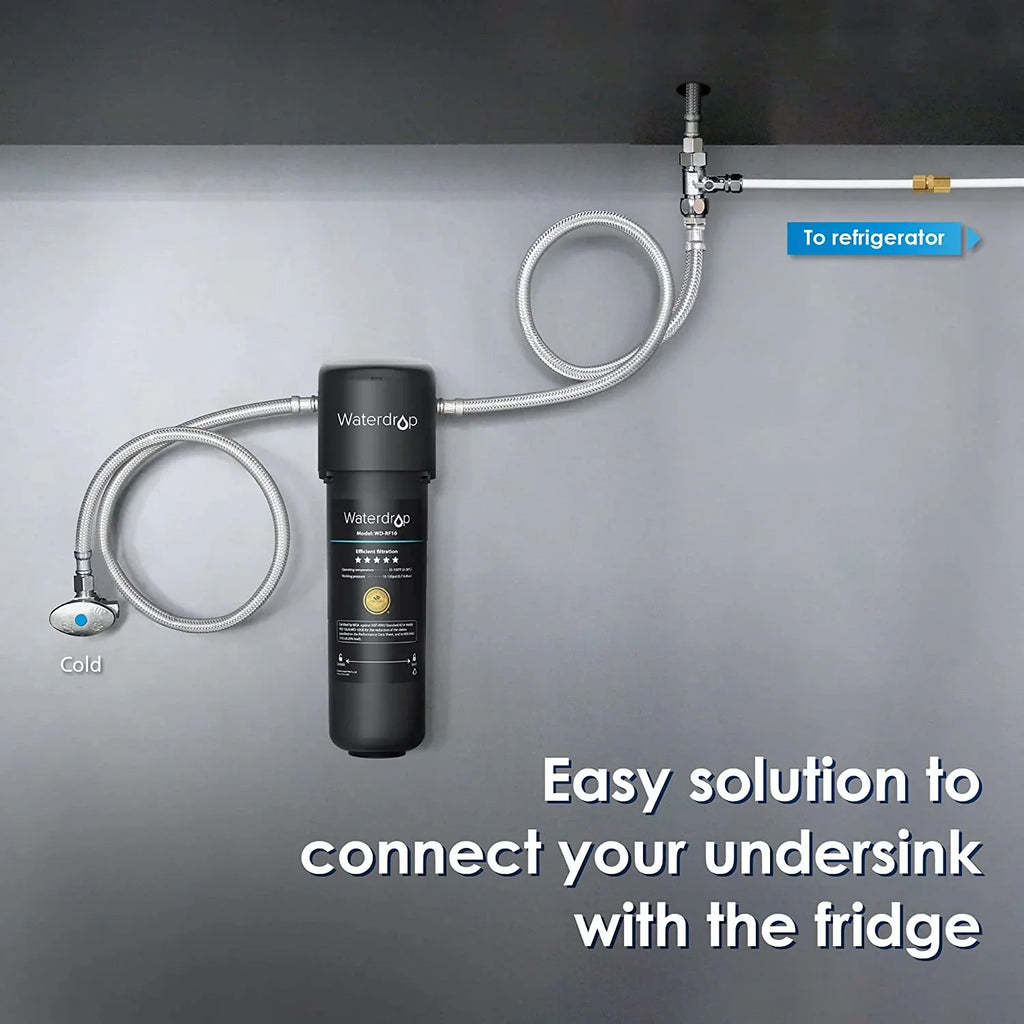 Waterdrop KITA Water Line Connection Kit for WD-10/15/17UA Sizeeries, Connect Under Sizeink Water Filtration Sizeystem to 𝐑𝐞𝐟𝐫𝐢𝐠𝐞𝐫𝐚𝐭𝐨𝐫 & 𝐈𝐜𝐞 𝐌𝐚𝐤𝐞𝐫