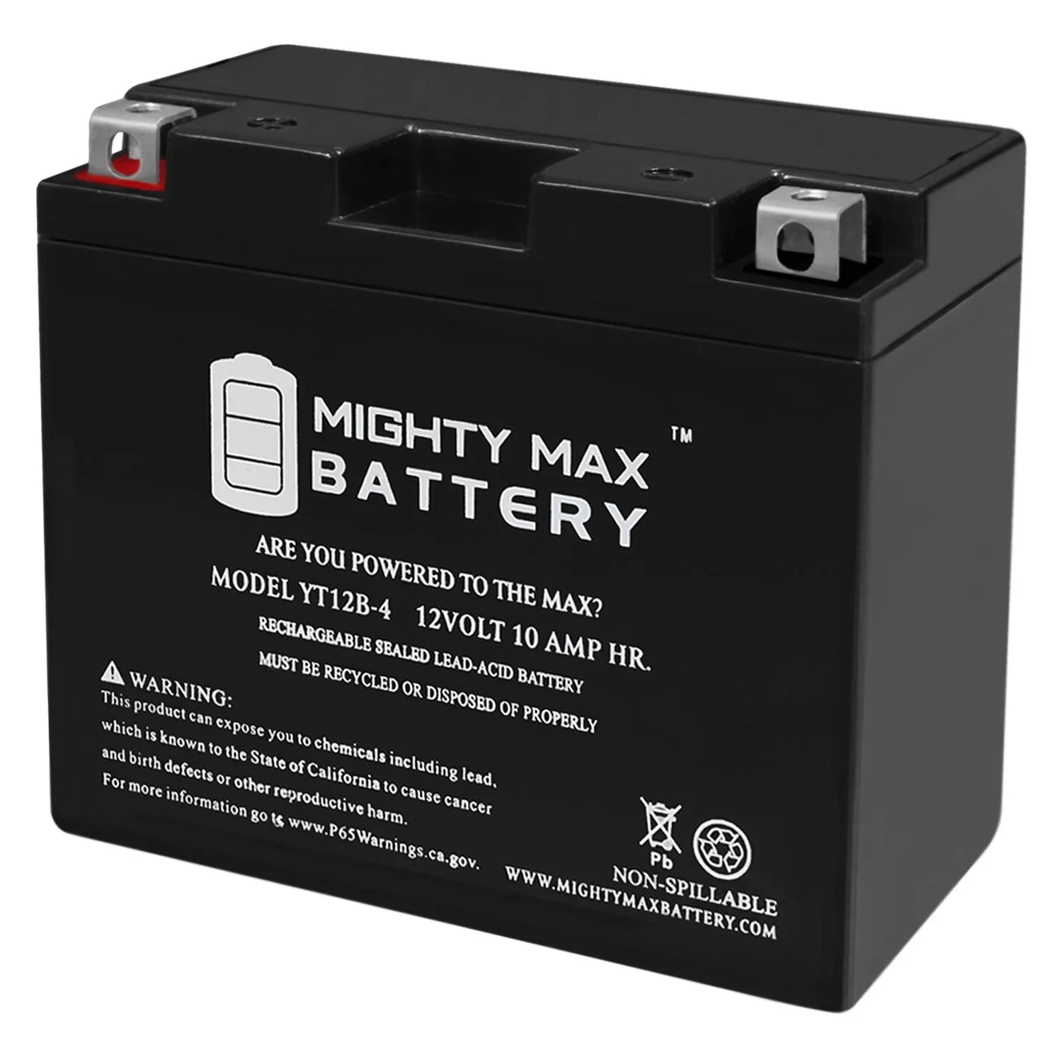 YT12B-4 12V 10Ah SizeLA Replacement Battery for Odyssey PC545