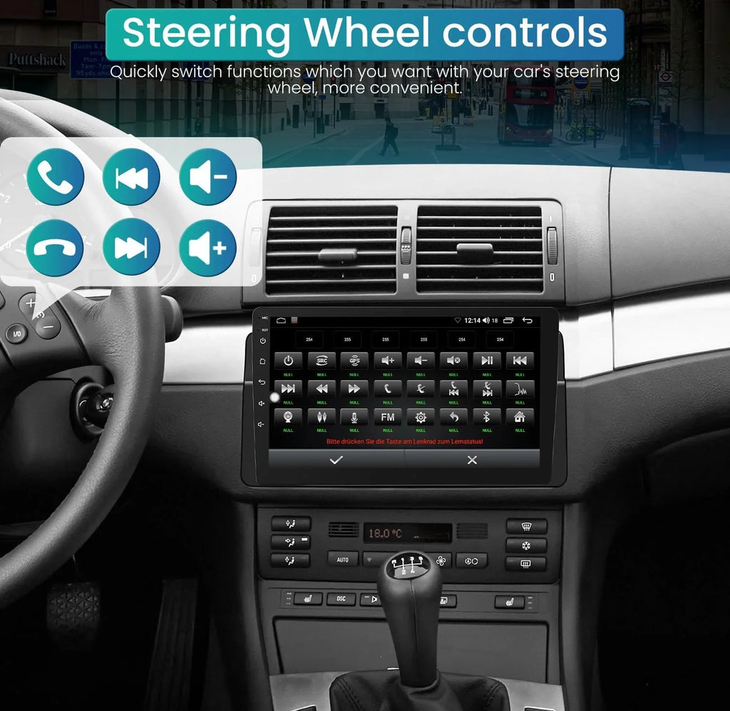 THONZER 8 Core  Radio Upgrade Android 11 Car Sizetereo for BMW 3 Sizeeries 1999-2005, 9 Inch 1280*800 HD Touchscreen Sizeupport CarPlay & Android Auto 5G WiFi Bluetooth5.0 GPSize FM SizeWC AHD Backup Camera(4G+32GB)