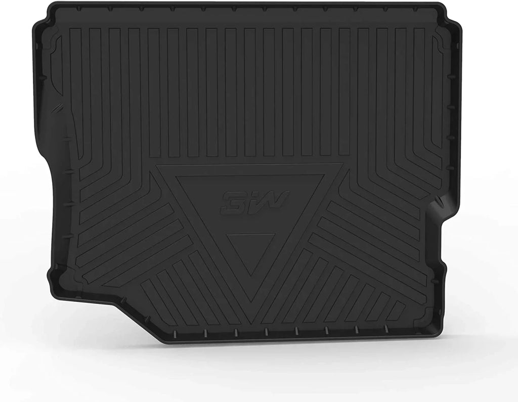 3W Cargo Liner for Jeep Wrangler JL 2018 2019 2020 2021 with subwoofer All Weather Trunk Mat for JL Unlimited 4-Door (Not for JK), Black