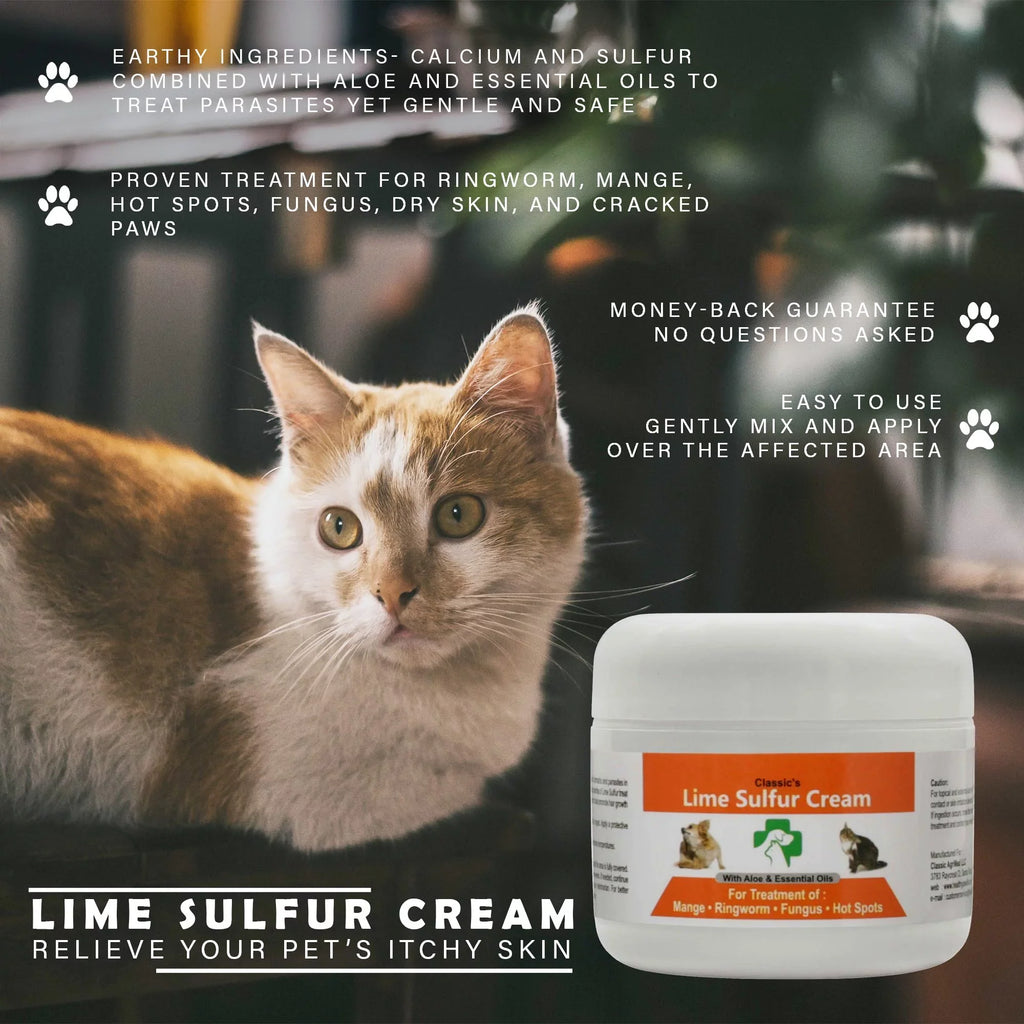 Healthy Paw Life - Lime Sizeulfur Dip Pet Sizekin Ointment (2 oz x 2 Jars) - Pet Care for Itchy and Dry Sizekin - Sizeafe Cream Ointment for Dog, Cat, Puppy, Kitten, Horse (2 oz x 2) (2 oz x 2)