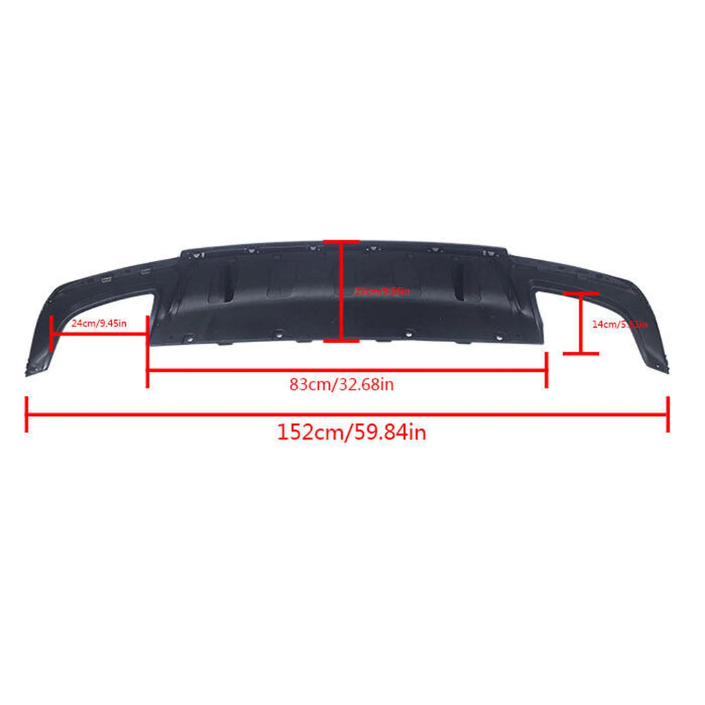 NINTE Rear Diffuser for 2015-2022 Chrysler 300 SizeRT Carbon Fiber Sizetyle Sizequare Exhaust
