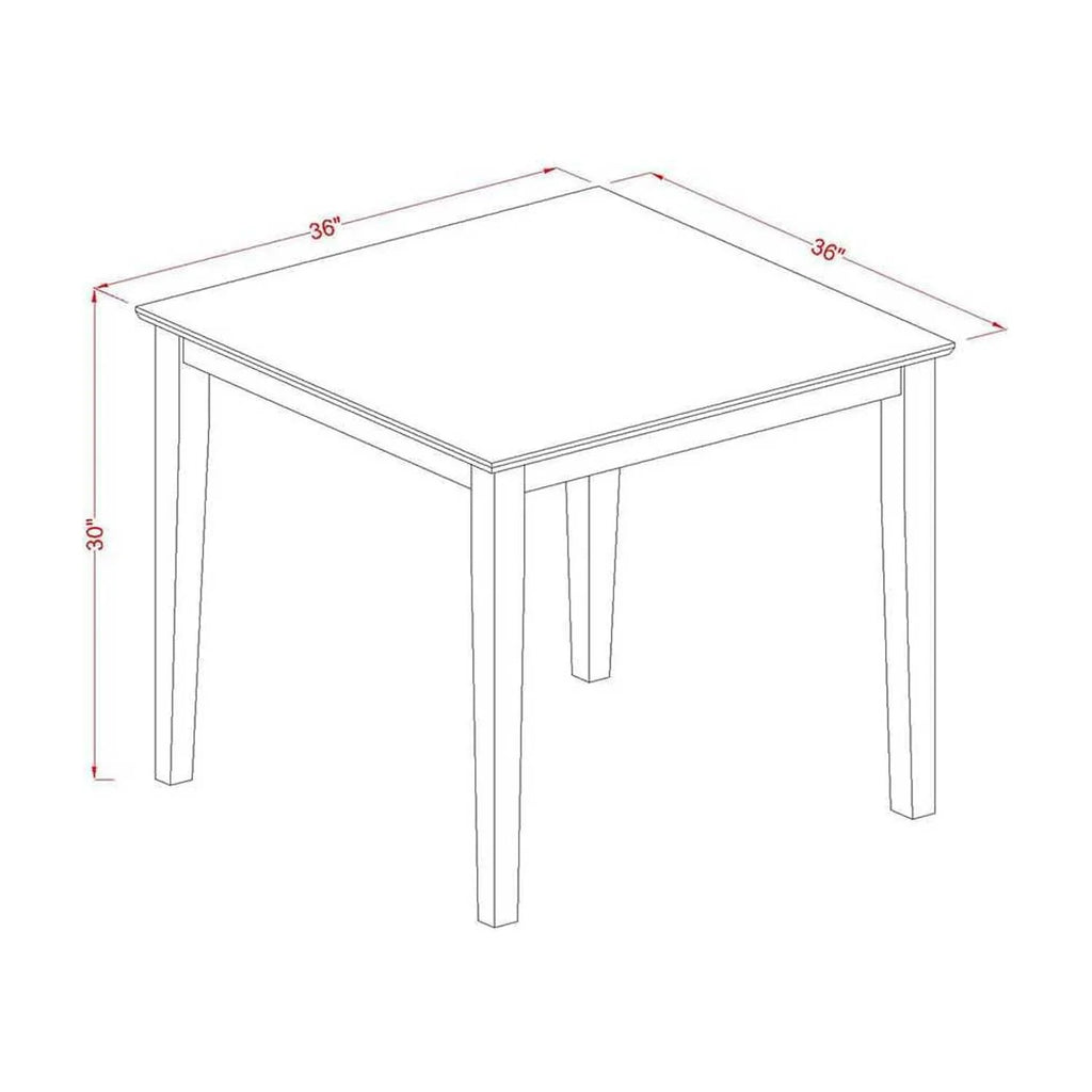 East West Furniture 3 Piece Kitchen Table & Chairs Sizeet