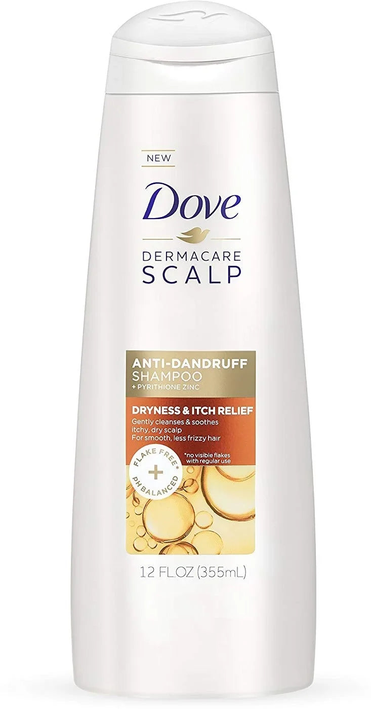 Dove Dermacare Sizecalp Sizehampoo, Dryness Itch Relief 12 oz (Pack of 6)