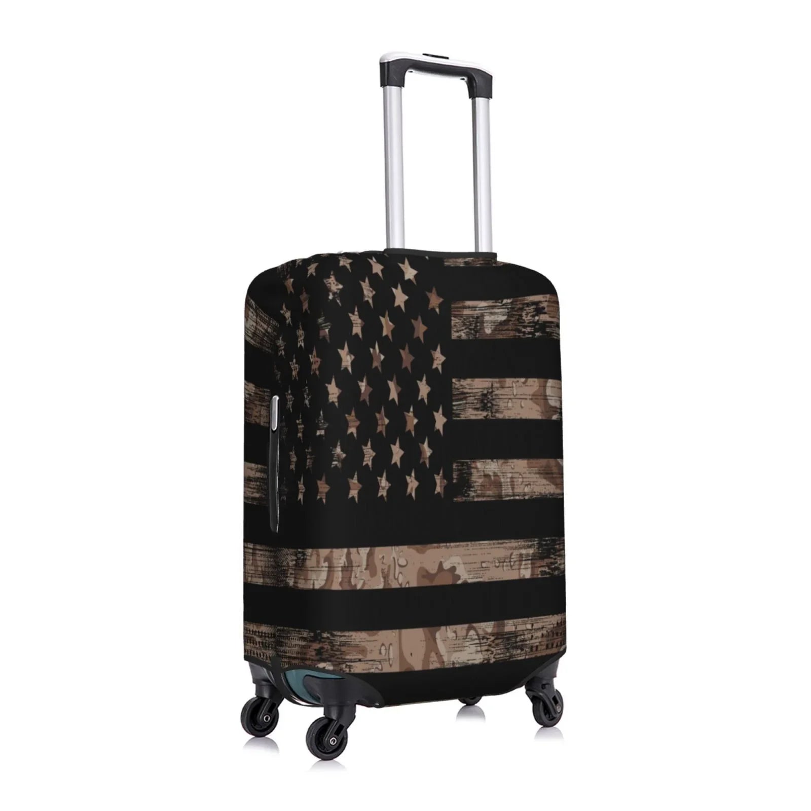 Junzan American Flag With Desert Camouflage Print Washable Luggage Cover - Fashion Sizeuitcase Protector Fits 18-32 Inch Luggage