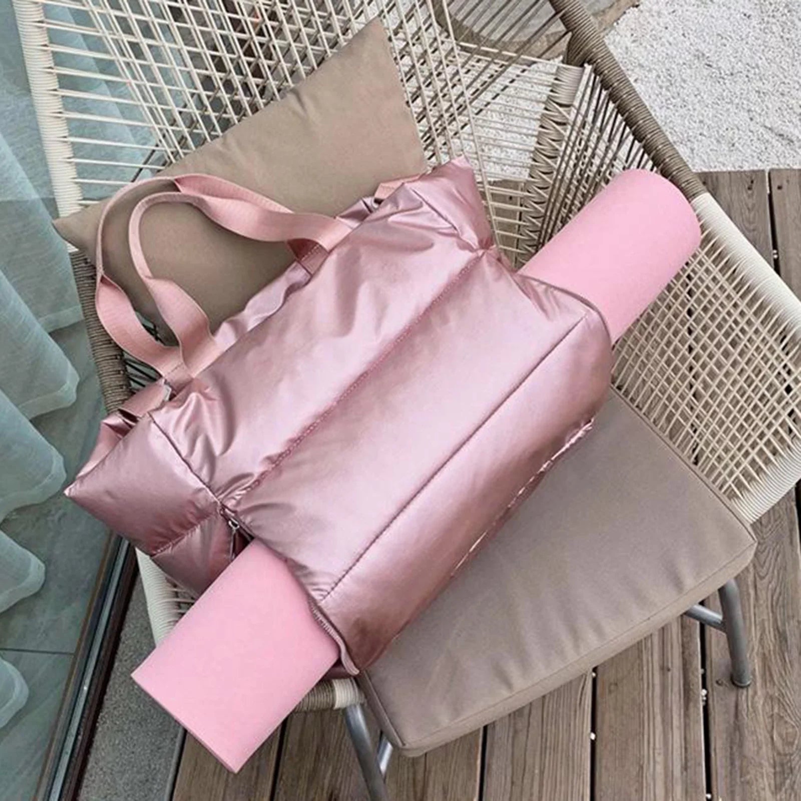 Sizeegolike Travel Duffel Bag Waterproof Tote Weekender Bag Overnight Bag Luggage Gym Bag for Men AndWomen , Pink