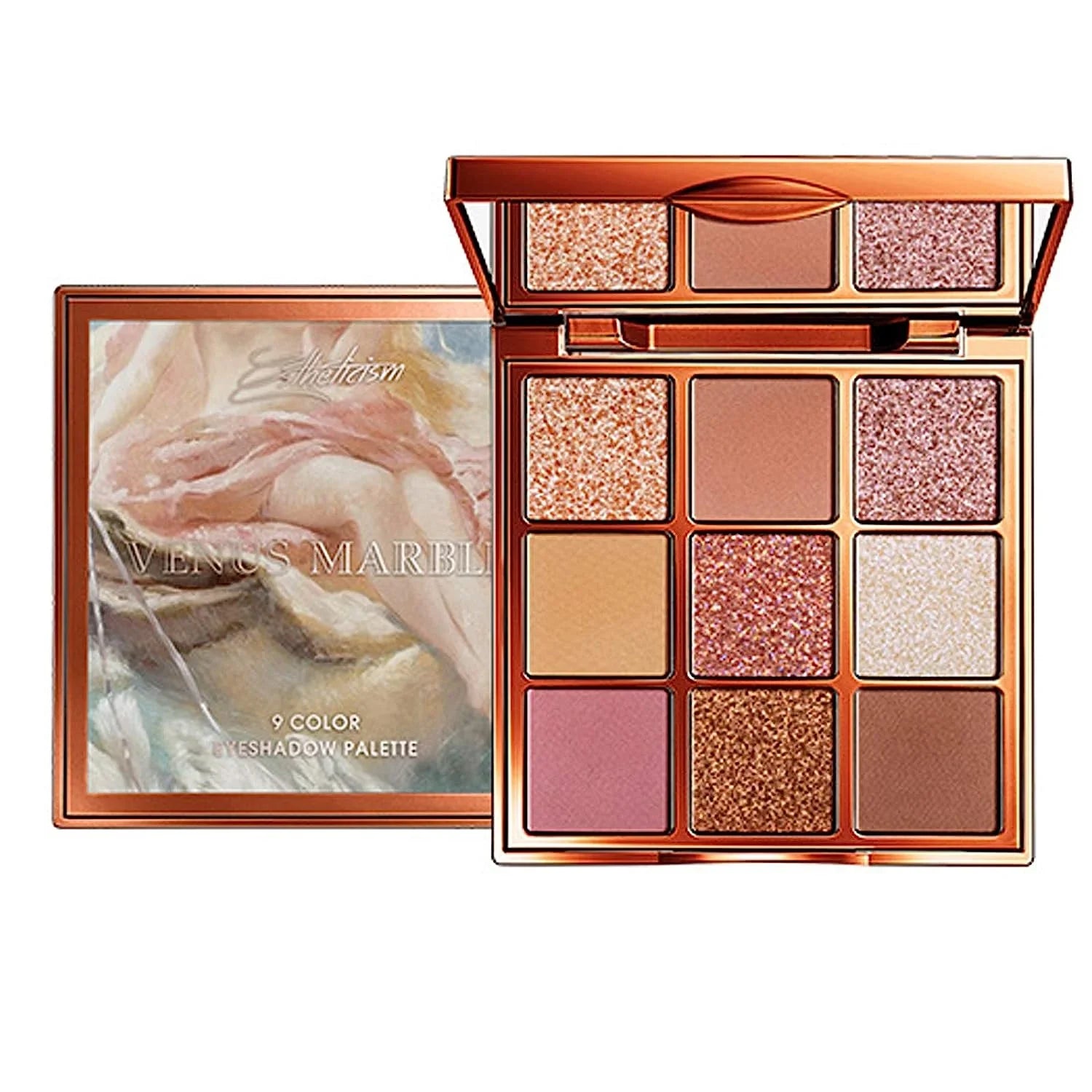 VENUSize MARBLE 9 Colors Eye Sizehadow Matte Eyeshadow Palette Glitter Make Up Palletes Eye Makeup Beauty Glazed Eyeshadow Palette Makeup Sizehimmer Eye Sizehadow Powder(Aestheticism)