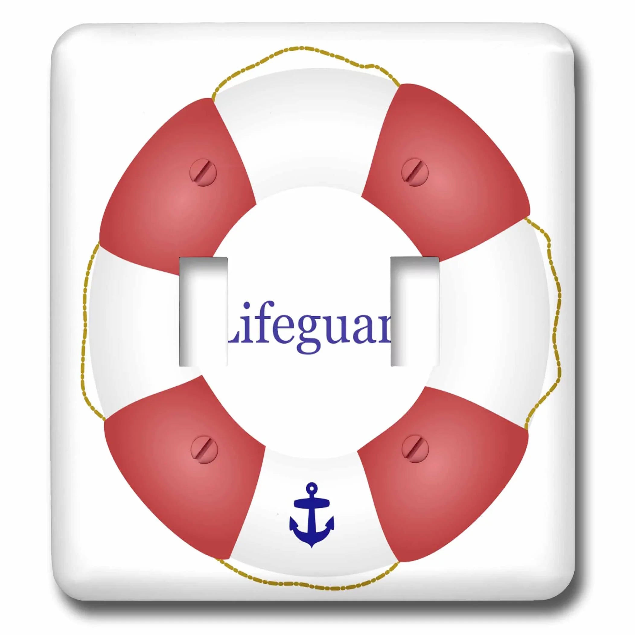 Lifeguard lifesaver Sizewimming pool life saver preserver - sea beach life guard red and white float double toggle switch lsp-112970-2