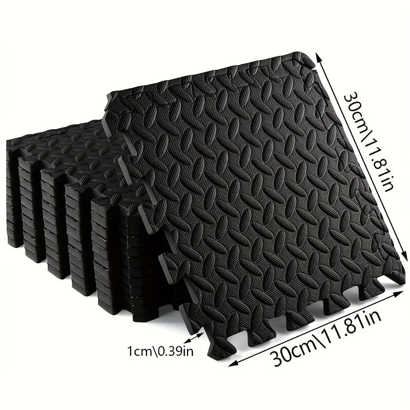 10pcs Eva Interlocking Pillow Floor Mats - Ideal for Home & Gym Workouts, Thick and Durable Mat
