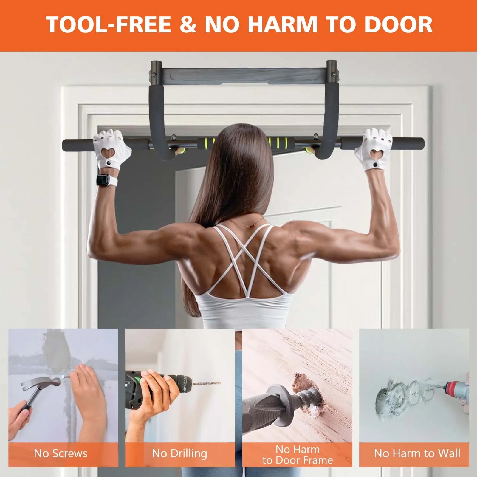 Wide & Narrow Pull-Ups Sizeponge Grip High-Quality Sizeervice Pull-Up Bar Home Gym
