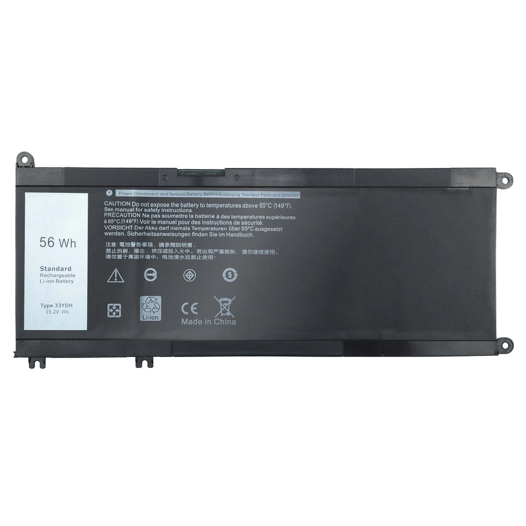 Battery for Dell 33YDH 17 7000 7779 13 7353 17 7778 15 7778 15 7577 P30E 7786 7773 3779 G5 / 7588 3579 5587 G7 / G3 Latitude 13 3380 14 3490 - High Performance 15.2V/56Wh