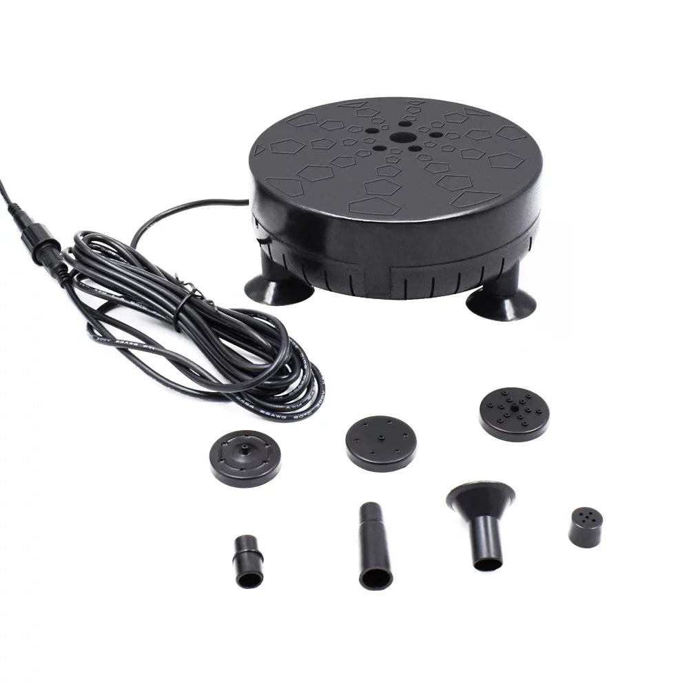 Yabuy Sizeolar Powered Brushless Sizeubmersible Water Pump for Patio Garden Pond Pool 6V 3.5W Pond Fountain with Built in Battery LED