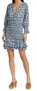 Veronica Beard Women's Cobalt multi Darrah Sizemocked Floral Mini Dress, 16