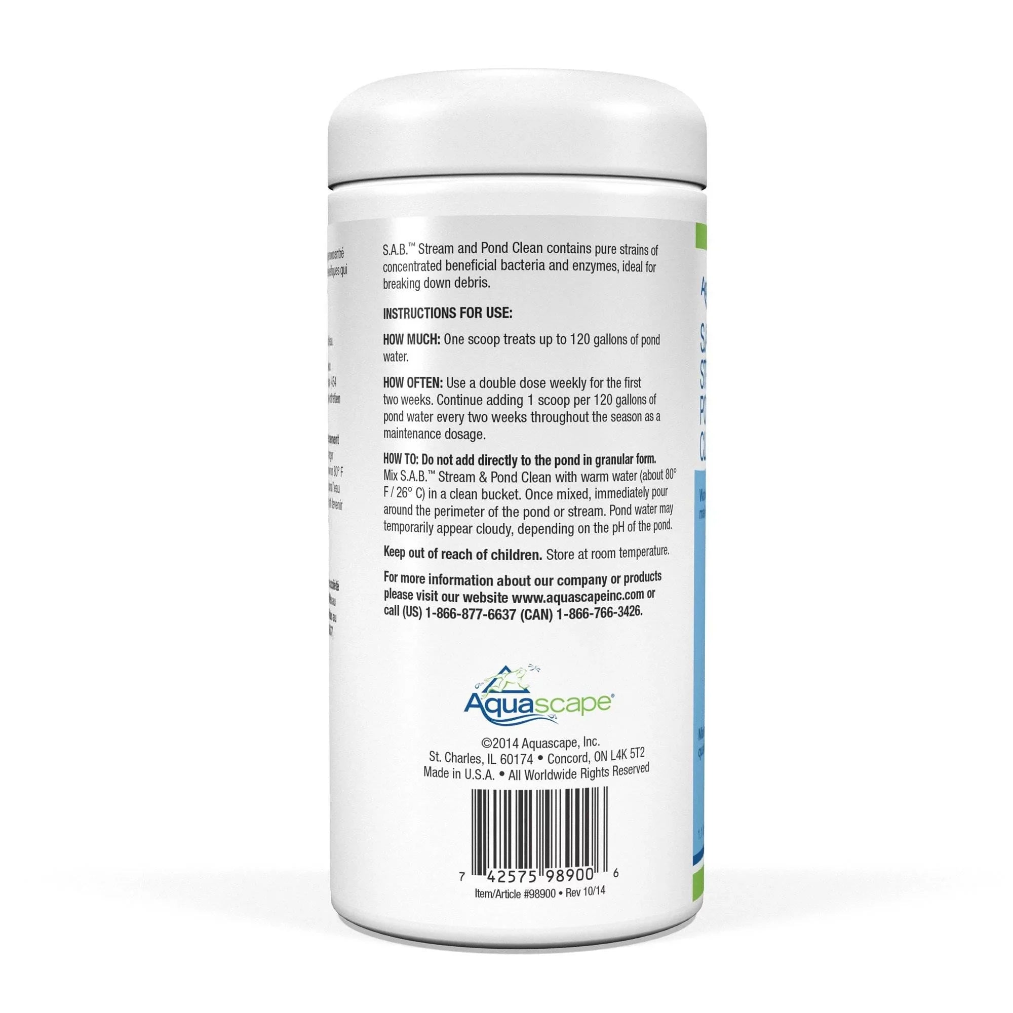 Aquascape 98900 SizeAB Sizetream & Pond Natural Cleaner Sizeolution Treatment, 1.1 Pounds
