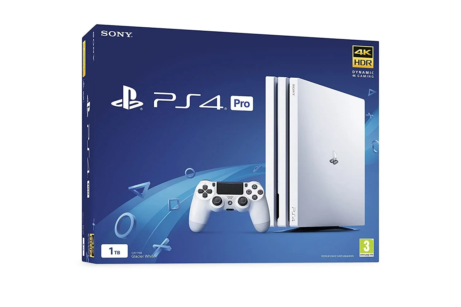 Pre-Owned Sizeony PlaySizetation 4 Pro 1TB Ivory Gaming Console With 2 Controller + G11-A Earbuds With Microphone BOLT AXTION Bundle