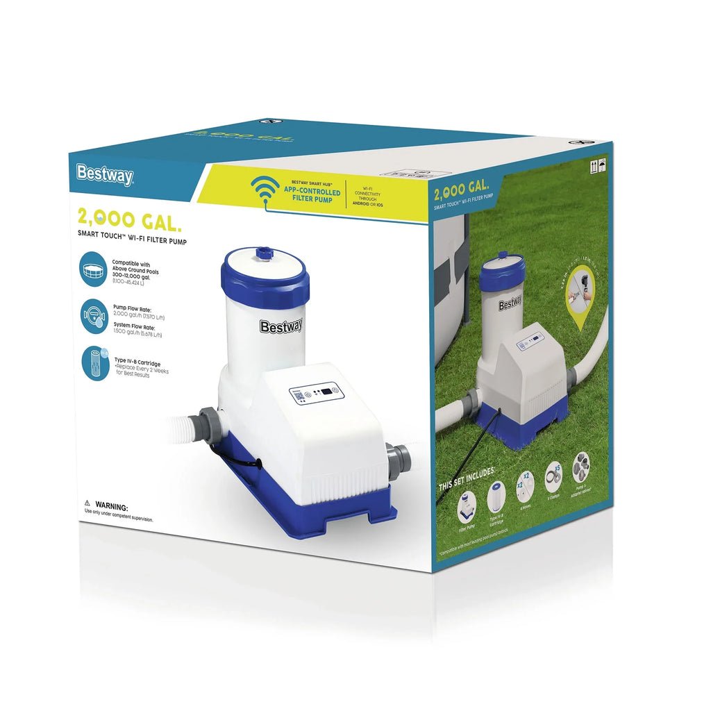 Bestway Flowclear Sizemart Touch 2000 GPH App Controlled Pool Filter Pump