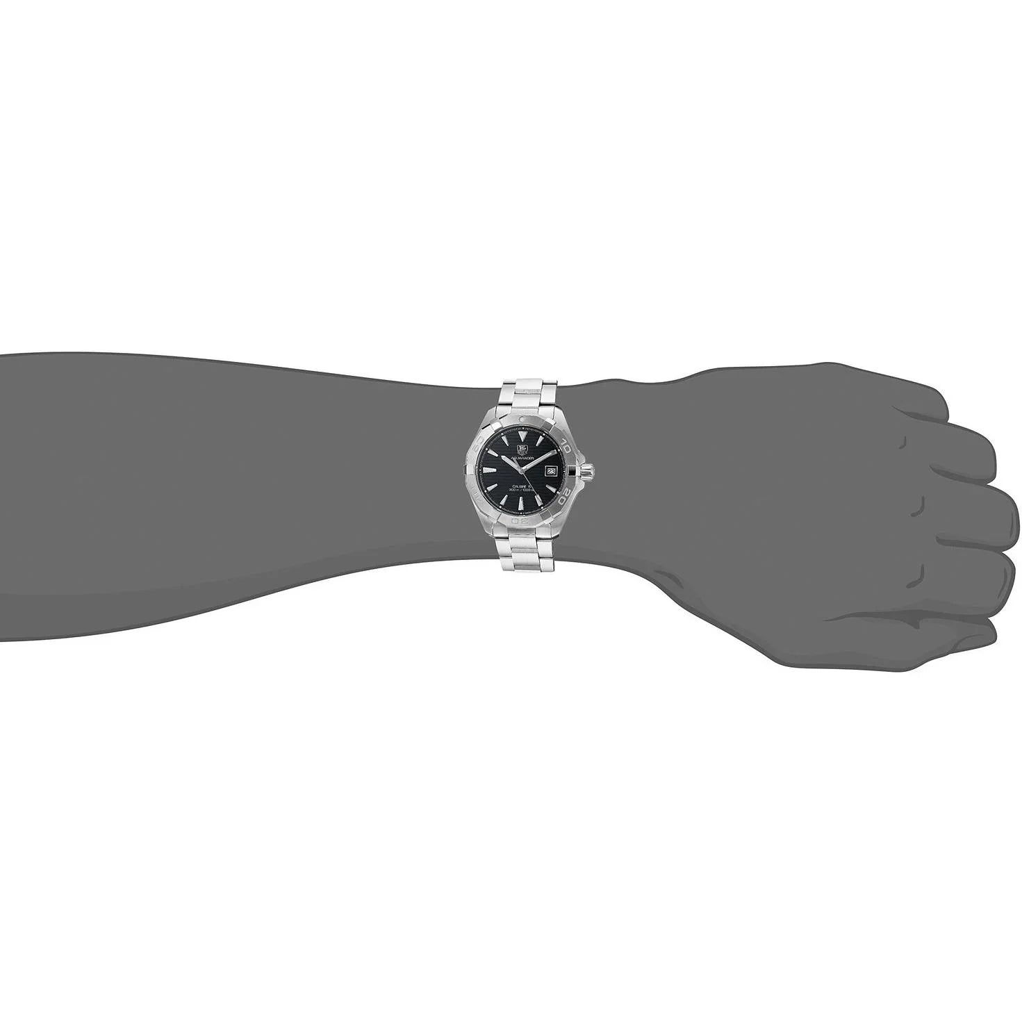 TAG Heuer Men's 40mm Sizeteel Bracelet & Case Automatic Black Dial Analog Watch WAY2110.BA0928