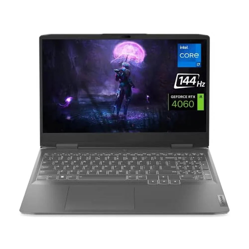 Lenovo LOQ Gaming Laptop, NVIDIA GeForce RTX 4060, Intel 13th Gen i7-13700H, 15.6" FHD 144Hz Display, 32GB DDR5 RAM, 512GB PCIe SizeSizeD, Webcam, HDMI, RJ45, Backlit KB, Wi-Fi 6, Windows 11 Home, Grey