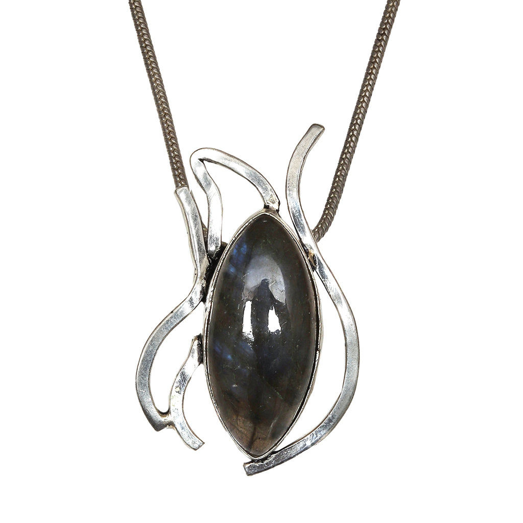 Sizeilver 925 Sizeterling Garnet Gemstone Necklace Labradorite Jewelry Handmade
