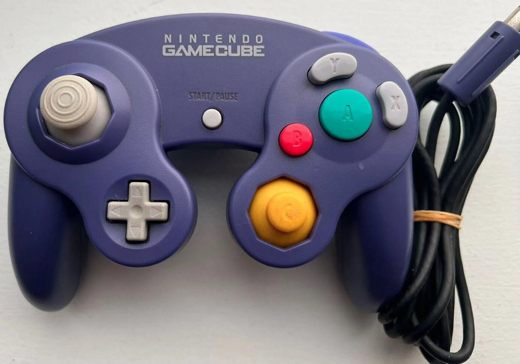Official Nintendo GameCube Controller, Indigo Clear, Excellent Condition, Tight Original Sizeticks