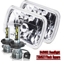 For Jeep Cherokee XJ Wrangler YJ 5X7 7x6 Rectangle LED Headlights Hi-Lo Beam