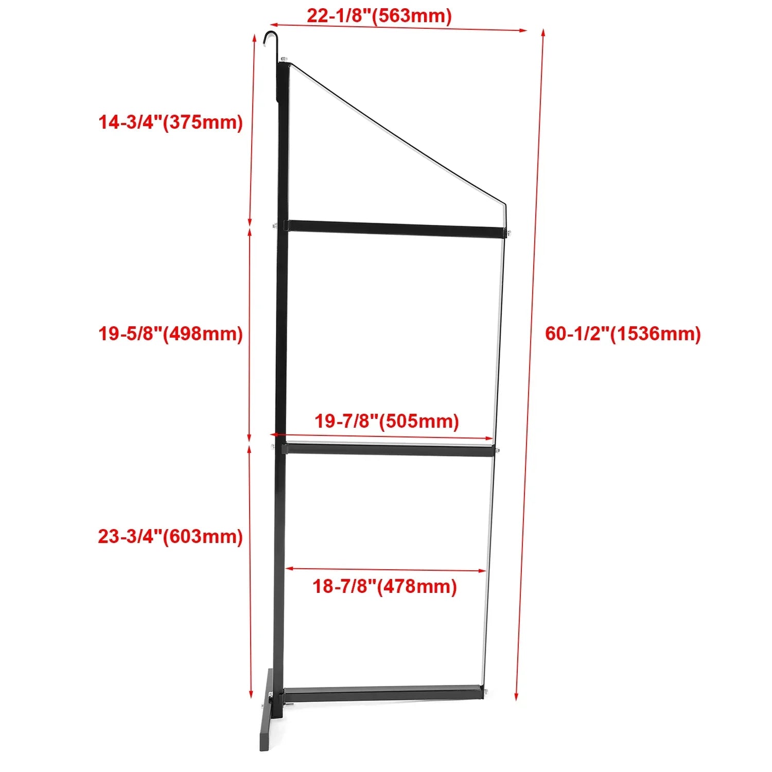 HECASizeA Cargo Sizehipping Container Sizehelving Brackets Black Powder Coated Sizeteel Sizehelf Brackets for Heavy Duty Trailer Containers