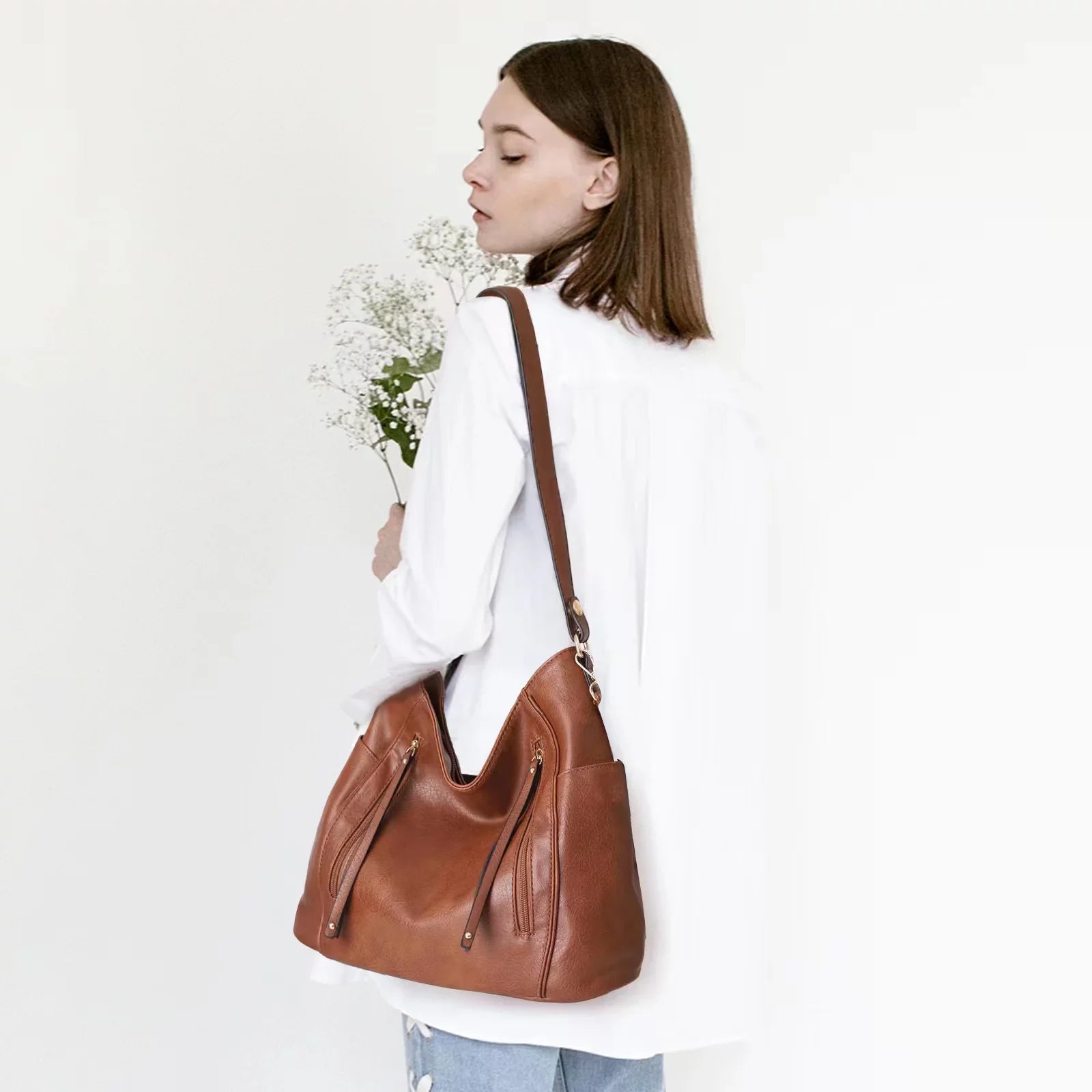 Women's Hobo Purse Vegan Leather Handbag Fashion Cross Sizehoulder Bag (Birthday, Valentine's Day, Mother's Day, Christmas, Graduation Gift)