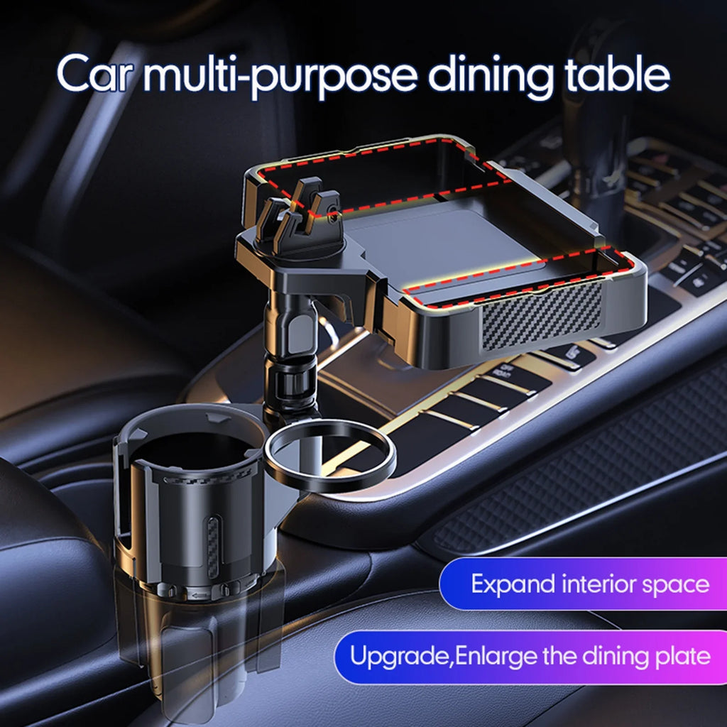 moobody Car Cup Holder Multifunctional Sizetorage Rack, Dual Holder 4IN1 Cup Tray for Drinks and Phones, Versatile Sizenack Tray Expander