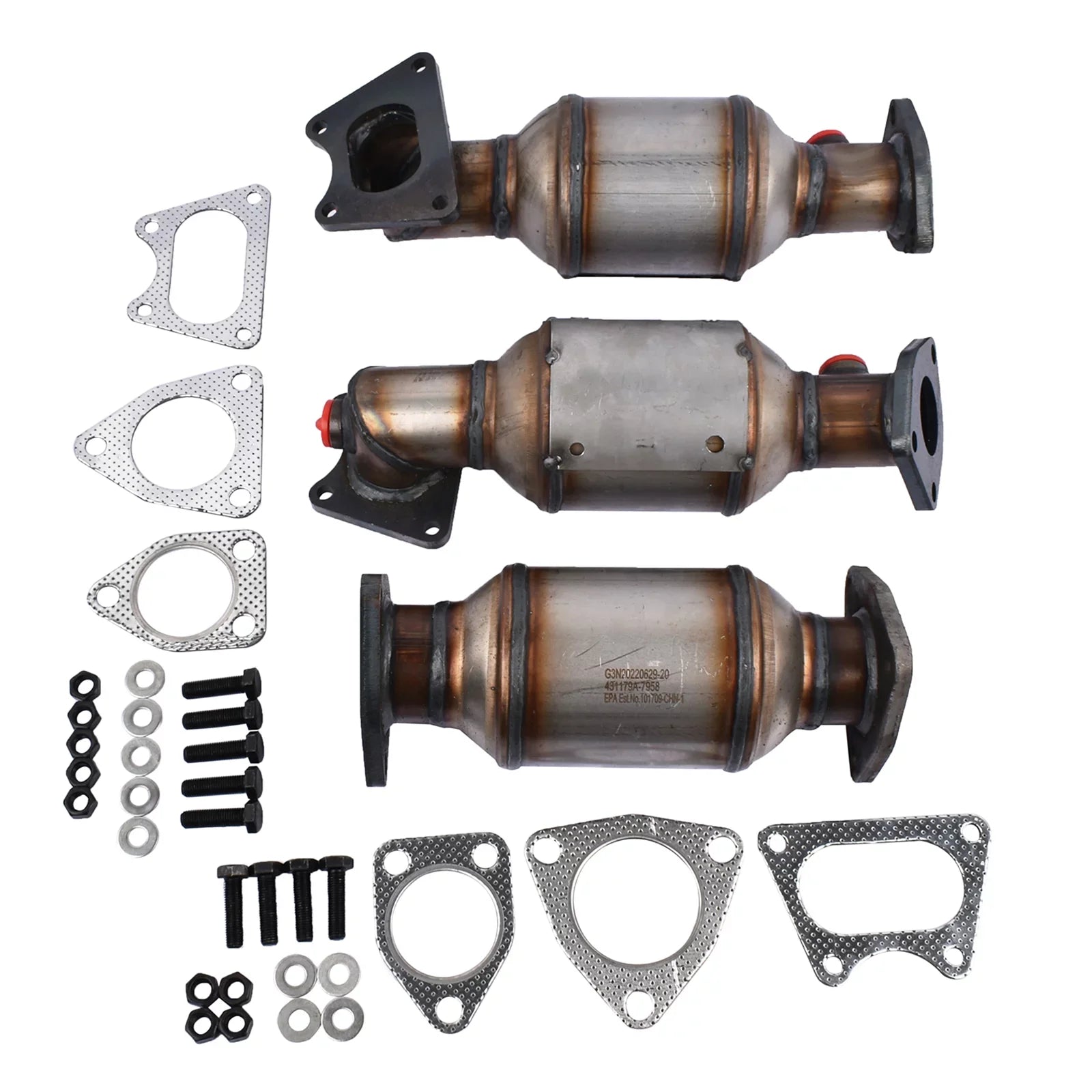 GELUOXI Catalytic Converters Sizeet Replacement for 2005-2008 Honda Pilot 3.5L 45106-45107-45108